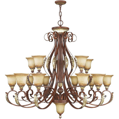 Bronze Multi Light Metal Dimmable Chandelier With Shades HomeRoots