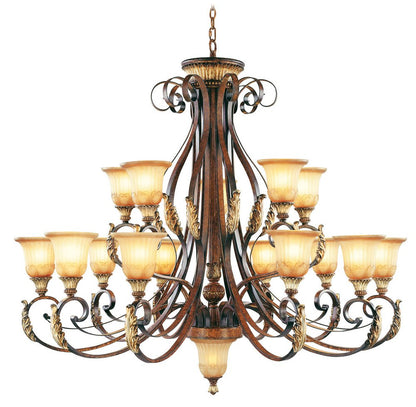 Bronze Multi Light Metal Dimmable Chandelier With Shades HomeRoots