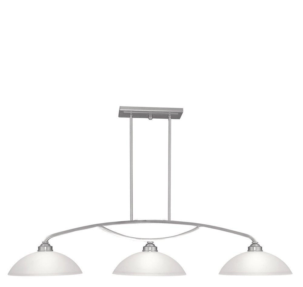 Nickel Three Light Metal Dimmable Chandelier With Shades HomeRoots