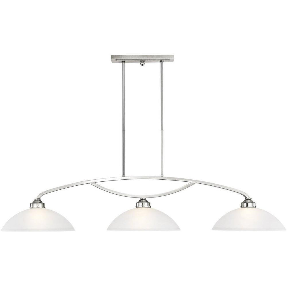 Nickel Three Light Metal Dimmable Chandelier With Shades HomeRoots
