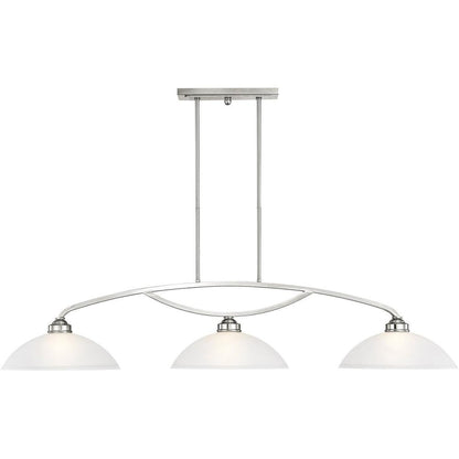 Nickel Three Light Metal Dimmable Chandelier With Shades HomeRoots