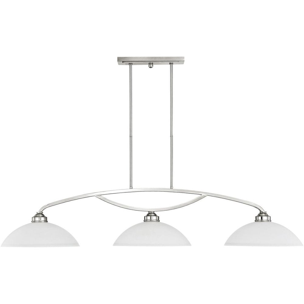 Nickel Three Light Metal Dimmable Chandelier With Shades HomeRoots