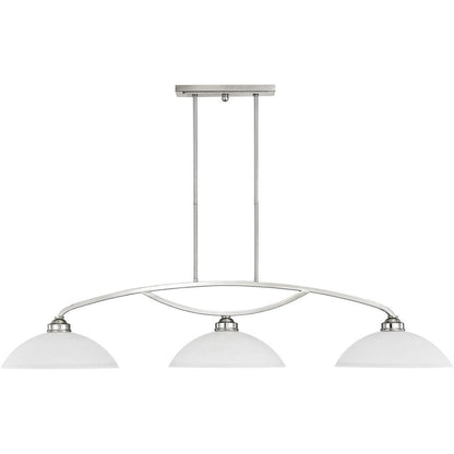 Nickel Three Light Metal Dimmable Chandelier With Shades HomeRoots