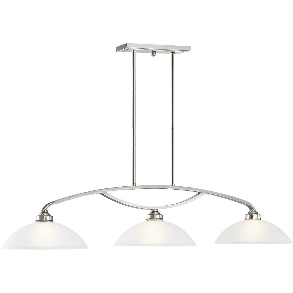 Nickel Three Light Metal Dimmable Chandelier With Shades HomeRoots