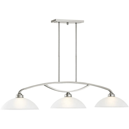 Nickel Three Light Metal Dimmable Chandelier With Shades HomeRoots