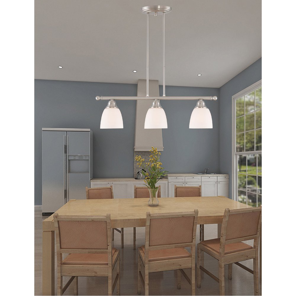 Three Light Dimmable Chandelier With Shades HomeRoots