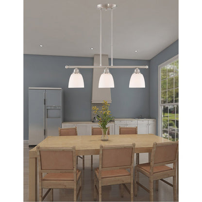 Three Light Dimmable Chandelier With Shades HomeRoots