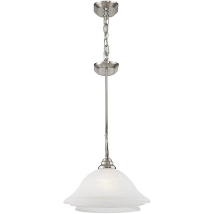 Nickel Three Light Metal Dimmable Chandelier With Shades HomeRoots