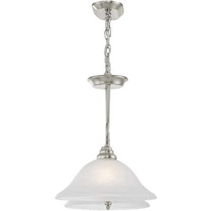 Nickel Two Light Metal Dimmable Chandelier With Shades HomeRoots
