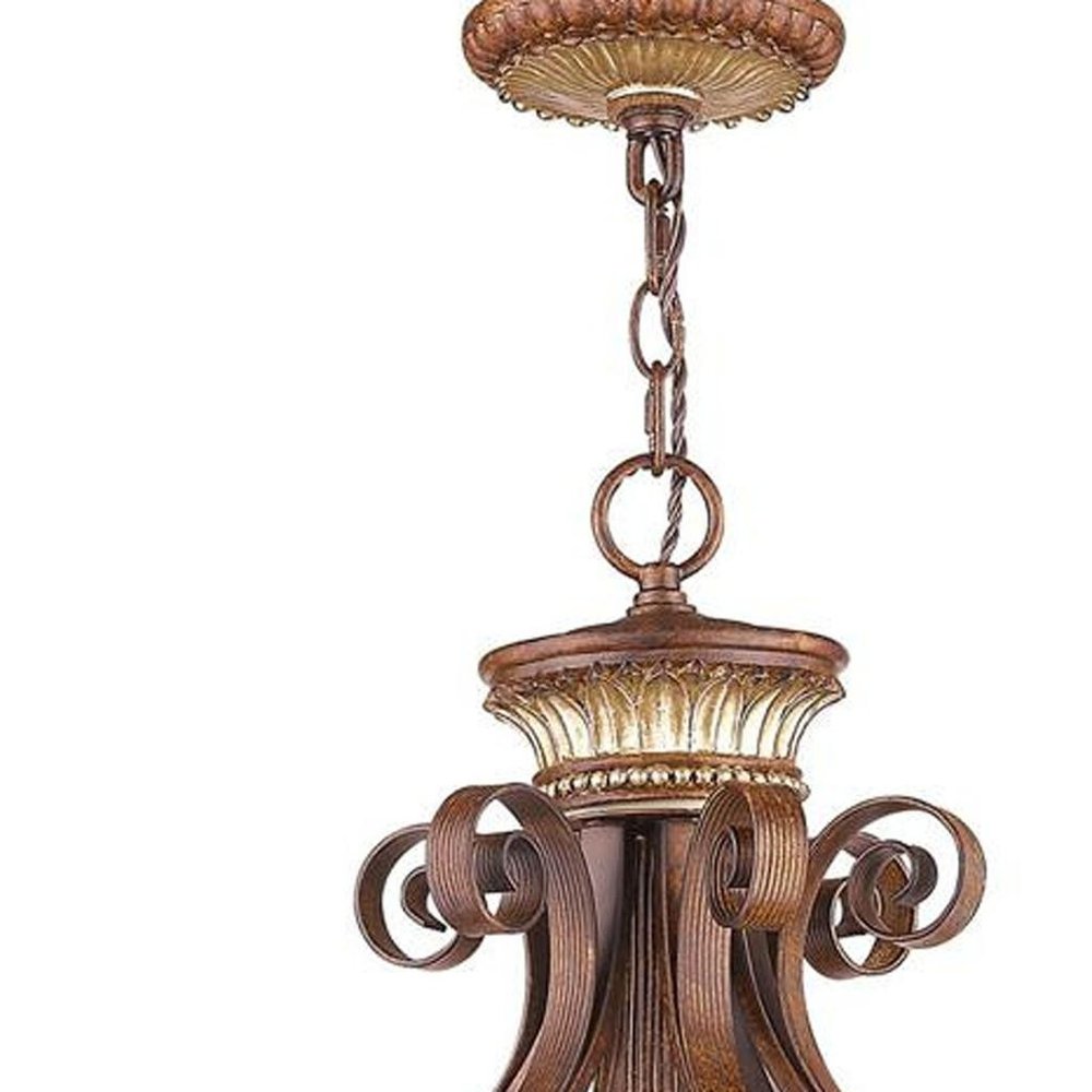 Bronze Six Light Metal Dimmable Chandelier With Shades HomeRoots