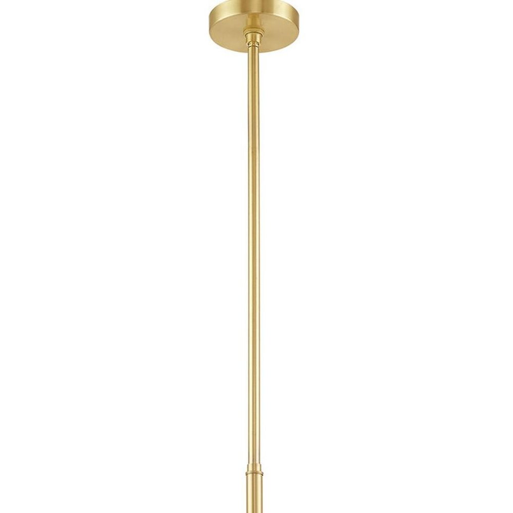 Brass Six Light Metal Dimmable Chandelier With Shades HomeRoots