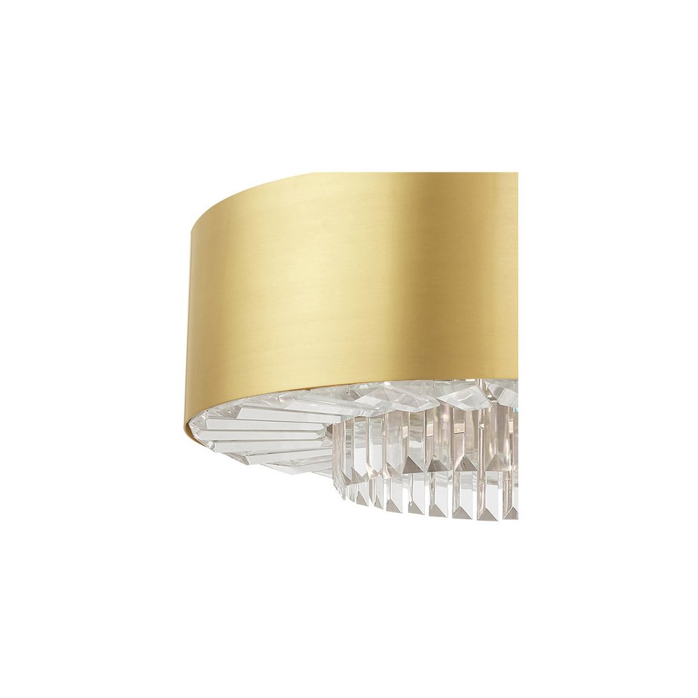 Brass Six Light Metal Dimmable Chandelier With Shades HomeRoots