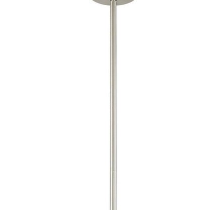 Nickel Six Light Metal Dimmable Chandelier With Shades HomeRoots