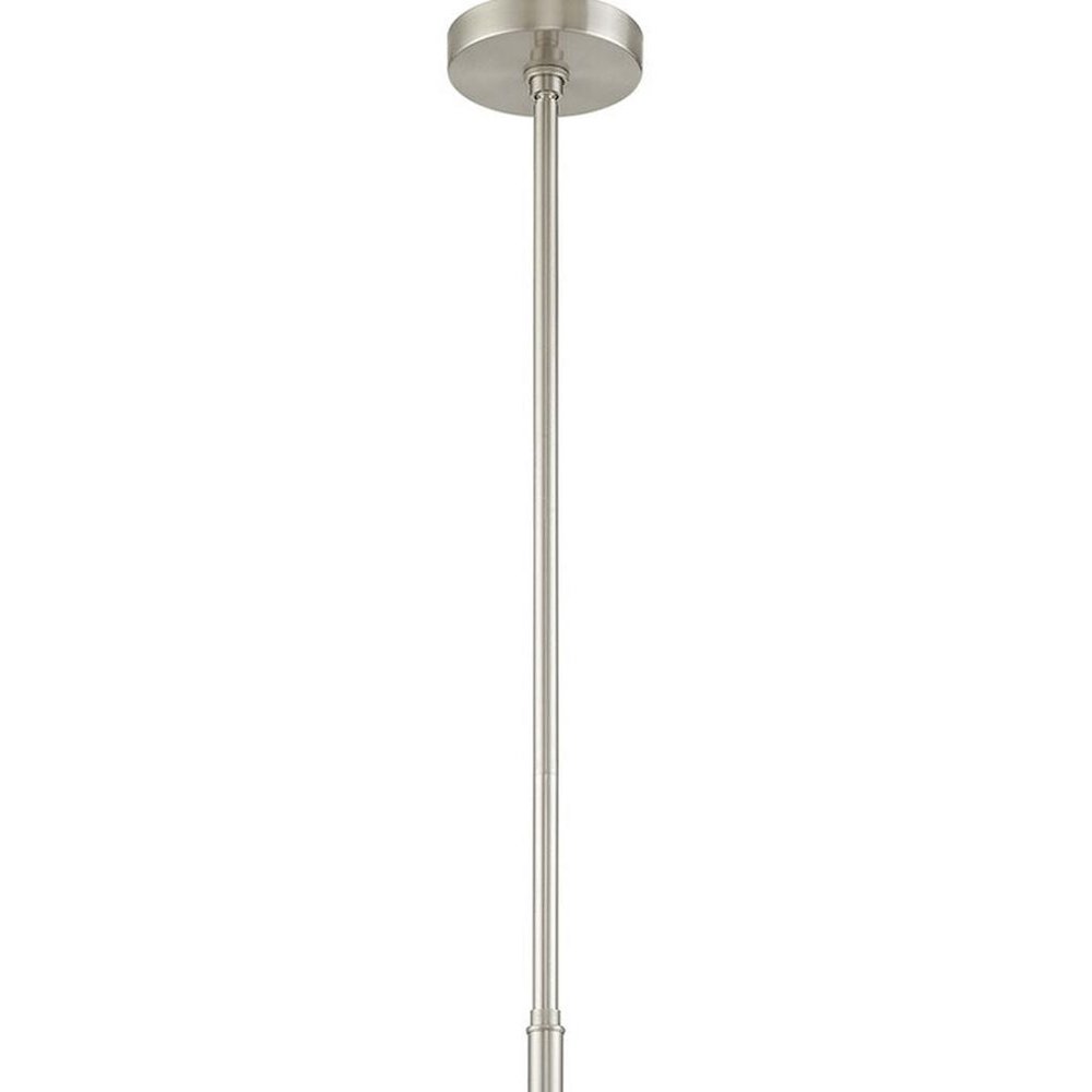 Nickel Six Light Metal Dimmable Chandelier With Shades HomeRoots