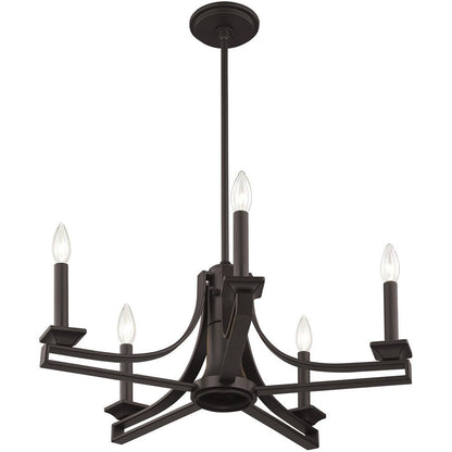 Bronze Six Light Metal Dimmable Chandelier With Shades HomeRoots
