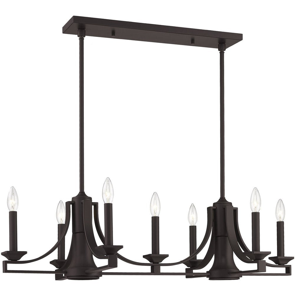 Bronze Nine Light Metal Dimmable Chandelier With Shades HomeRoots