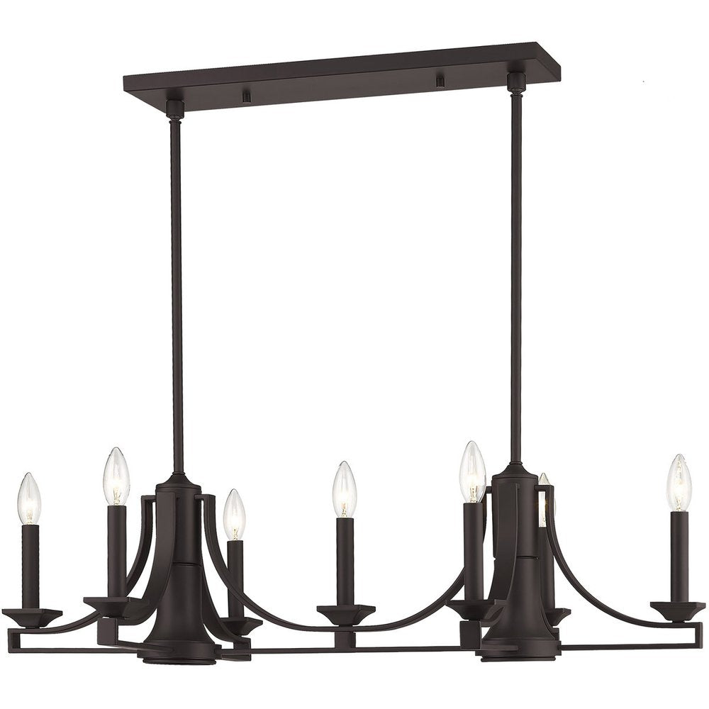 Bronze Nine Light Metal Dimmable Chandelier With Shades HomeRoots