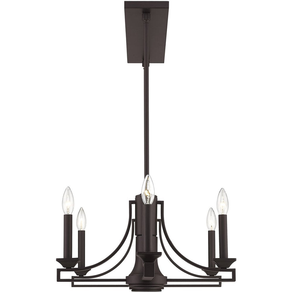 Bronze Nine Light Metal Dimmable Chandelier With Shades HomeRoots