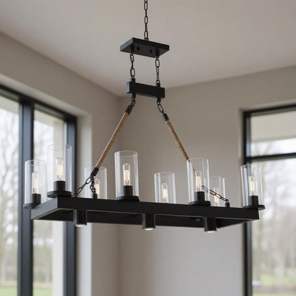 Bronze Eleven Light Metal Dimmable Chandelier With Shades HomeRoots