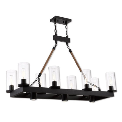 Bronze Eleven Light Metal Dimmable Chandelier With Shades HomeRoots