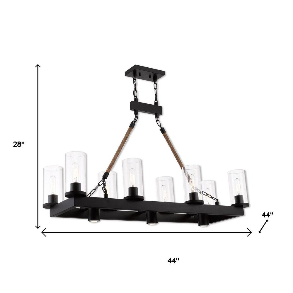 Bronze Eleven Light Metal Dimmable Chandelier With Shades HomeRoots