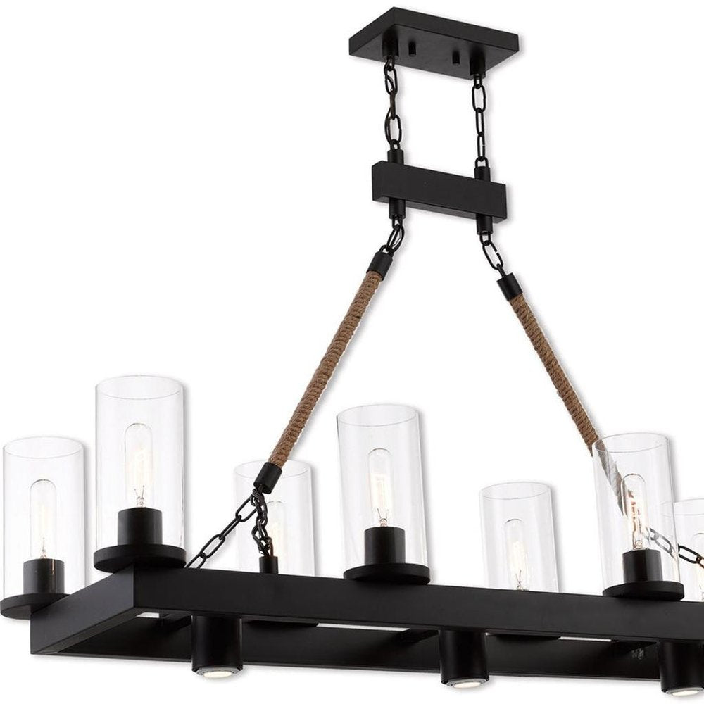 Bronze Eleven Light Metal Dimmable Chandelier With Shades HomeRoots