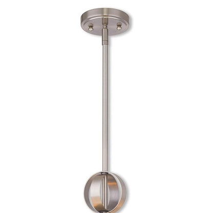 Nickel Five Light Metal Dimmable Chandelier With Shades HomeRoots