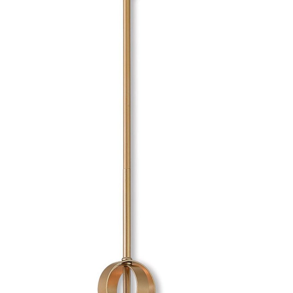 Gold And Off White Six Light Metal Dimmable Chandelier With Shades HomeRoots