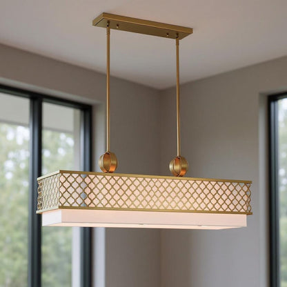 Gold And Off White Nine Light Metal Dimmable Chandelier With Shades HomeRoots