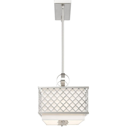 Nickel Nine Light Metal Dimmable Chandelier With Shades HomeRoots