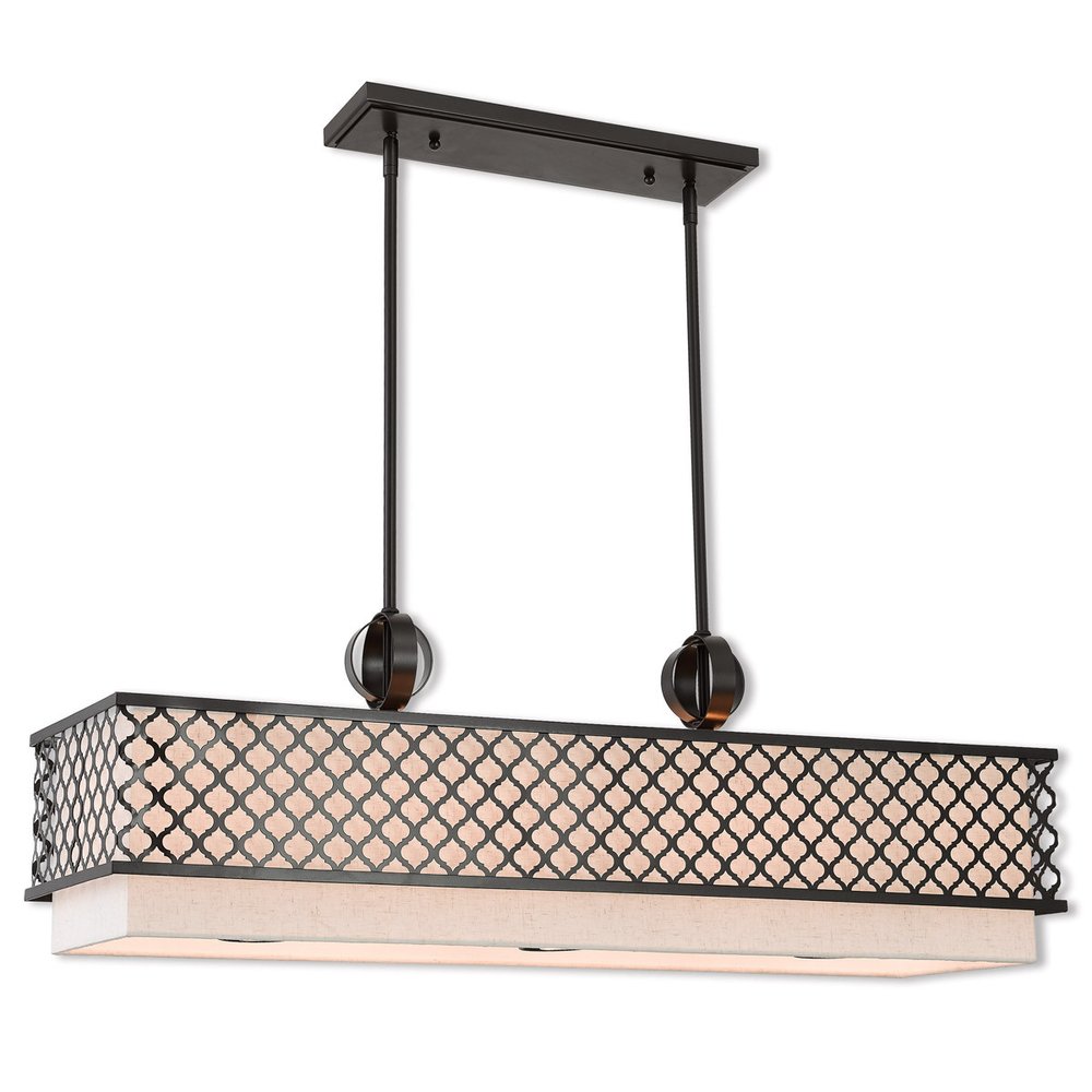 Bronze Nine Light Metal Dimmable Chandelier With Shades HomeRoots