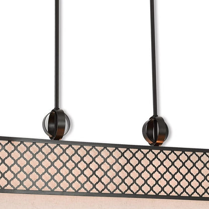 Bronze Nine Light Metal Dimmable Chandelier With Shades HomeRoots