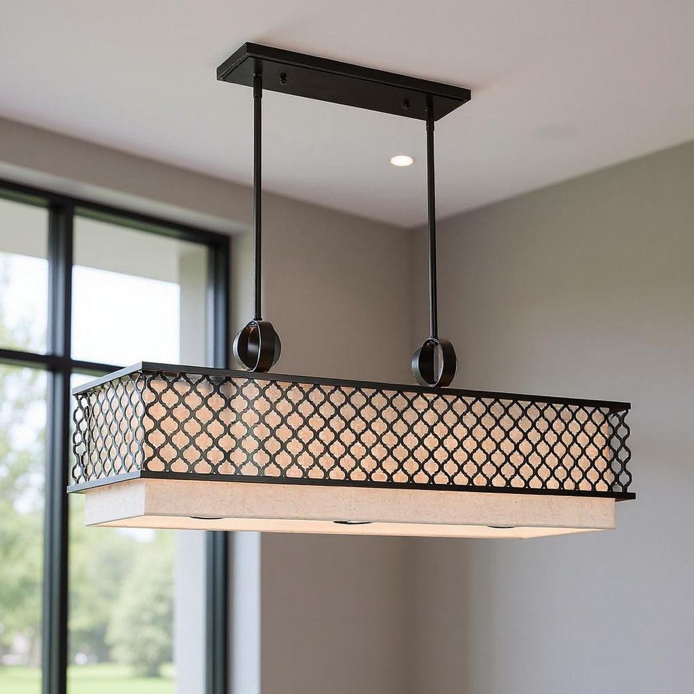 Bronze Nine Light Metal Dimmable Chandelier With Shades HomeRoots