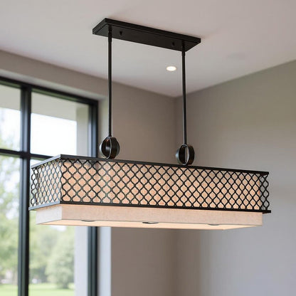 Bronze Nine Light Metal Dimmable Chandelier With Shades HomeRoots