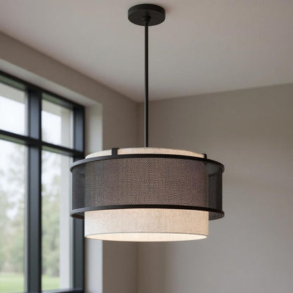 Bronze Four Light Metal Dimmable Chandelier With Shades HomeRoots