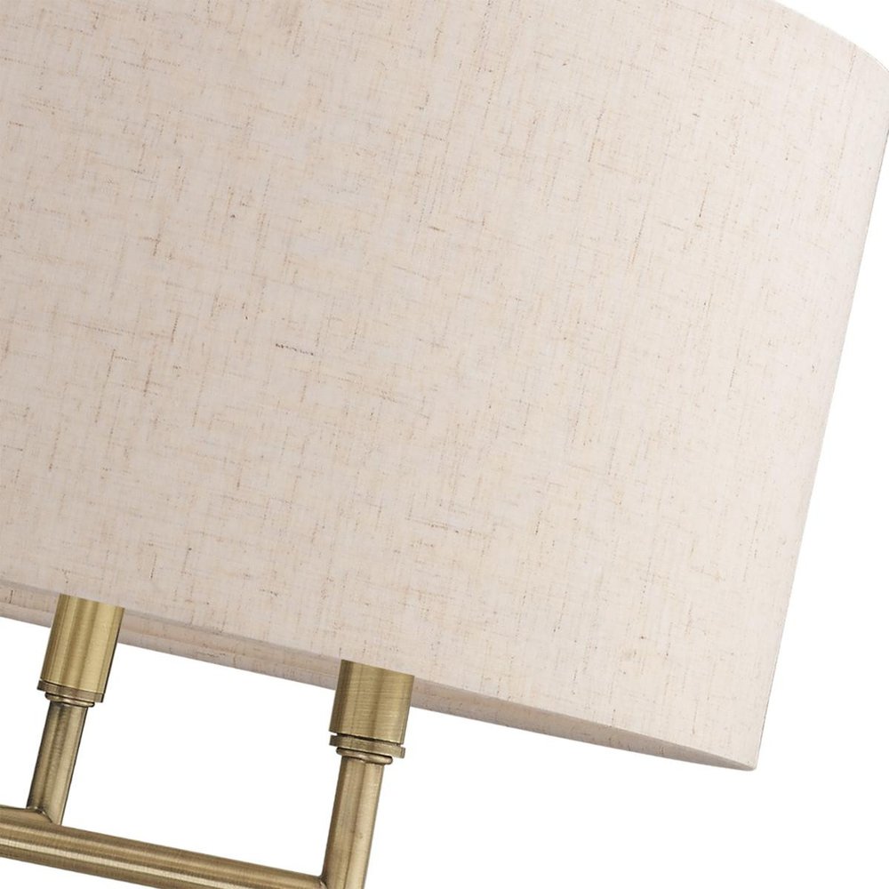 Antiqued Brass Six Light Metal Dimmable Chandelier With Shades HomeRoots
