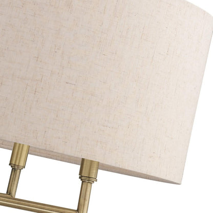 Antiqued Brass Six Light Metal Dimmable Chandelier With Shades HomeRoots