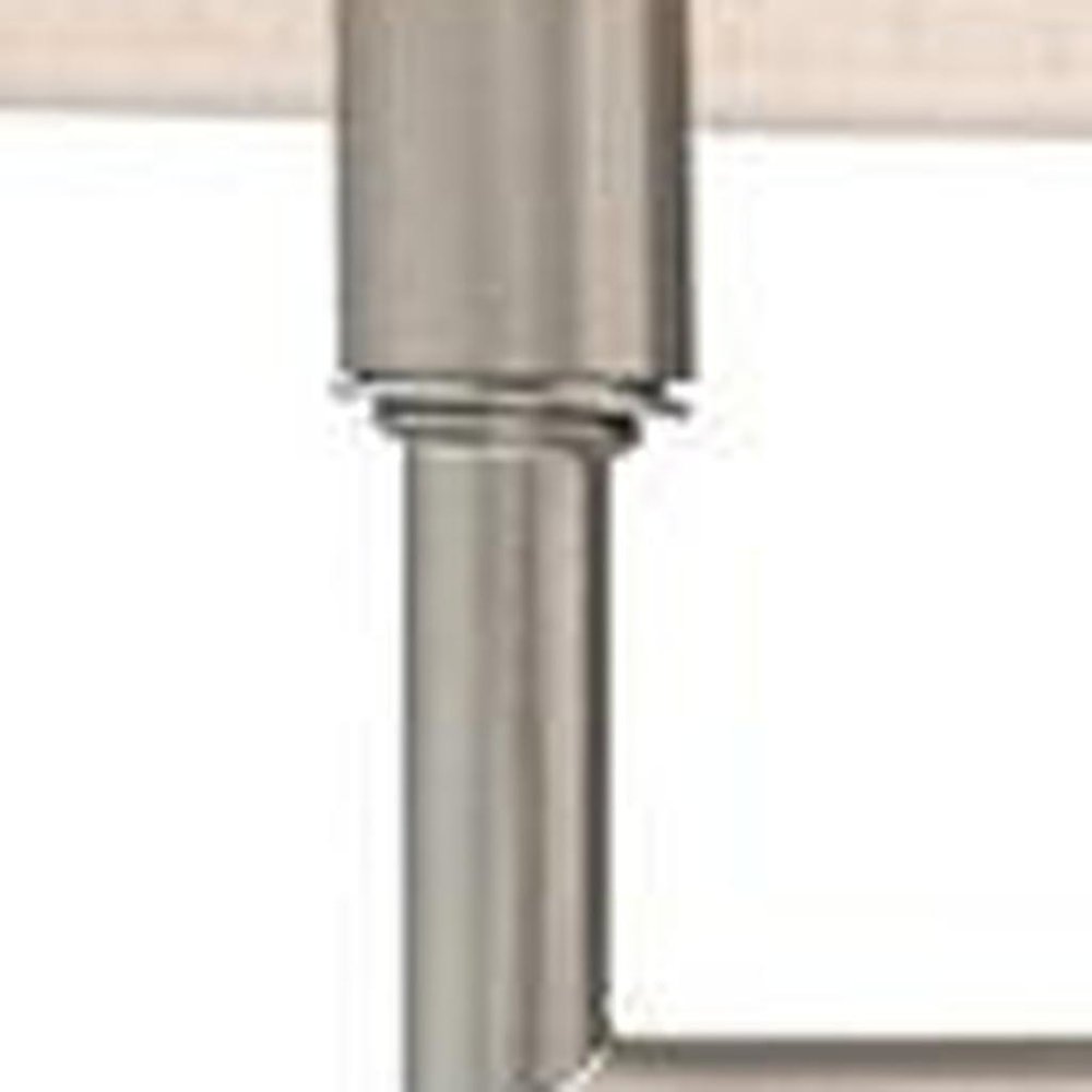 Nickel Six Light Metal Dimmable Chandelier With Shades HomeRoots
