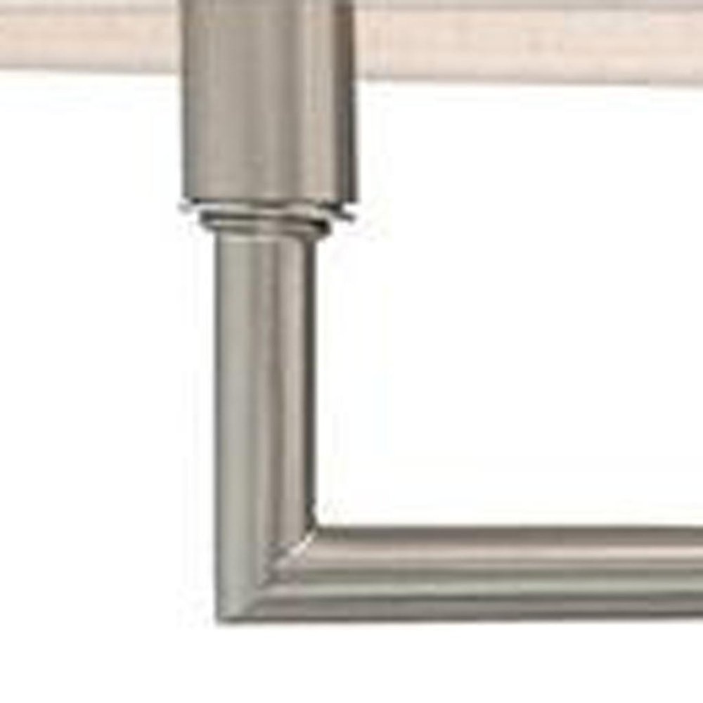 Nickel Six Light Metal Dimmable Chandelier With Shades HomeRoots