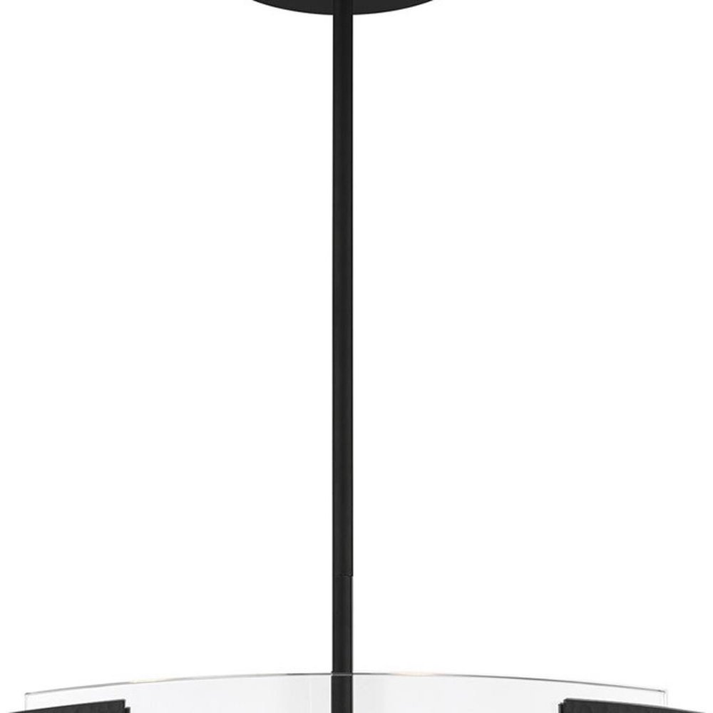 Black Seven Light Metal Dimmable Chandelier With Shades HomeRoots