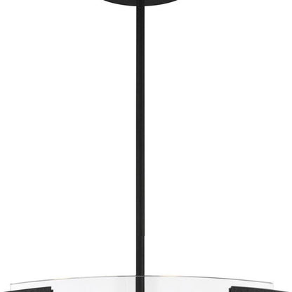 Black Seven Light Metal Dimmable Chandelier With Shades HomeRoots
