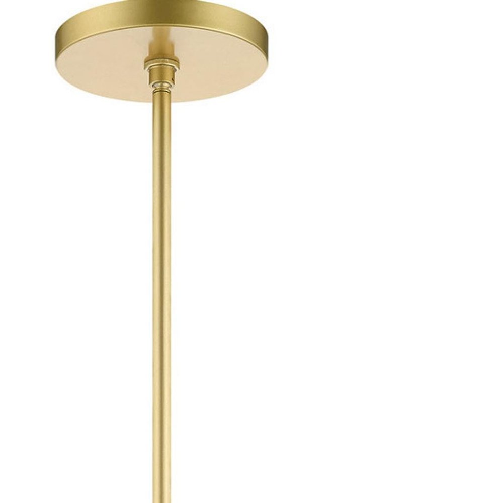Gold Five Light Metal Dimmable Chandelier With Shades HomeRoots