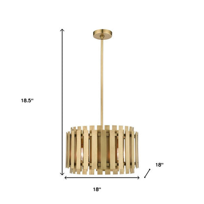 Brass Five Light Metal Dimmable Chandelier With Shades HomeRoots