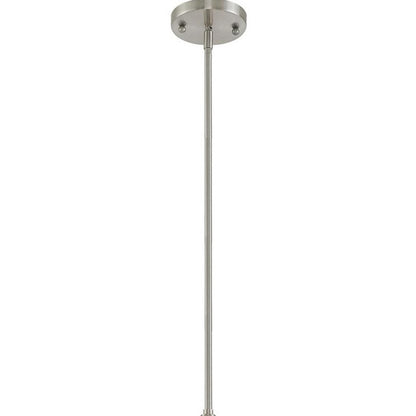 Nickel Seven Light Metal Dimmable Chandelier With Shades HomeRoots