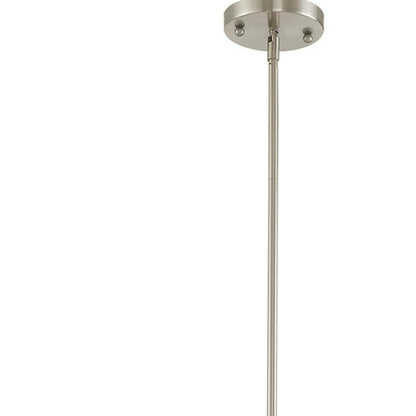 Nickel Seven Light Metal Dimmable Chandelier With Shades HomeRoots
