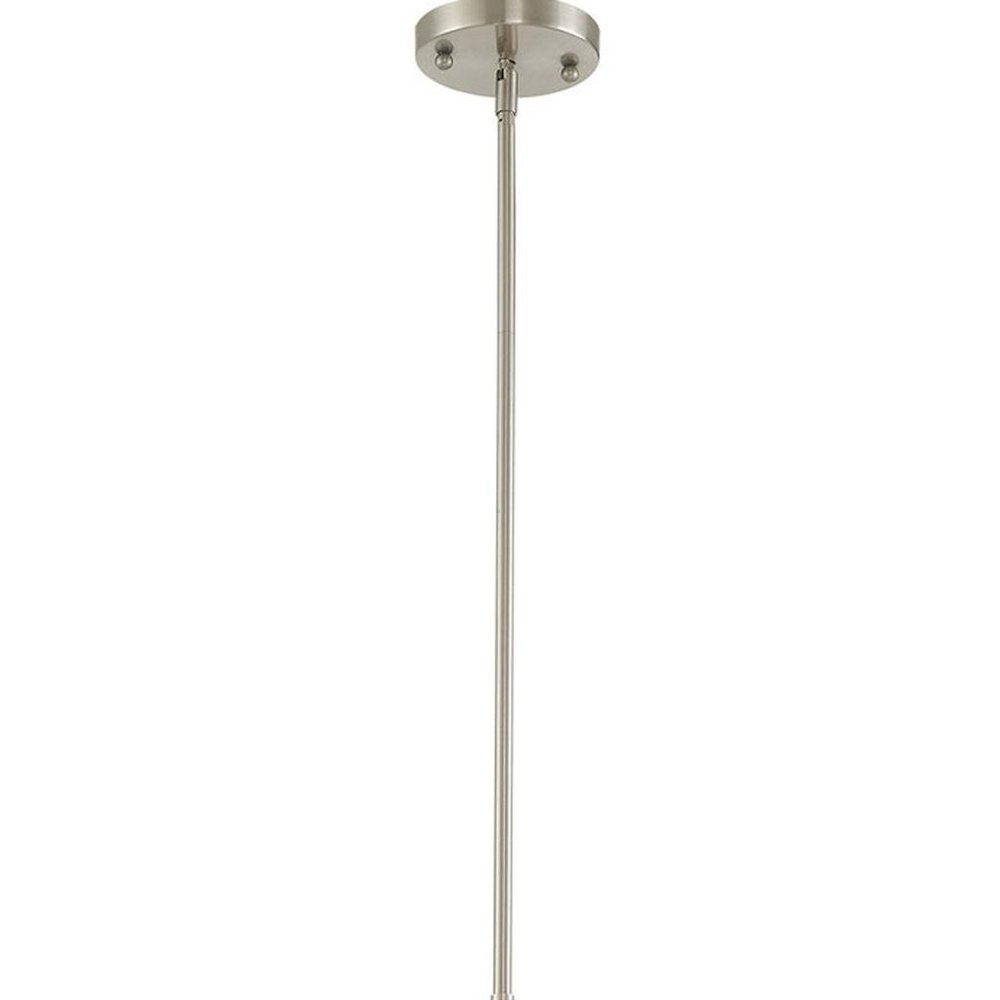 Nickel Seven Light Metal Dimmable Chandelier With Shades HomeRoots