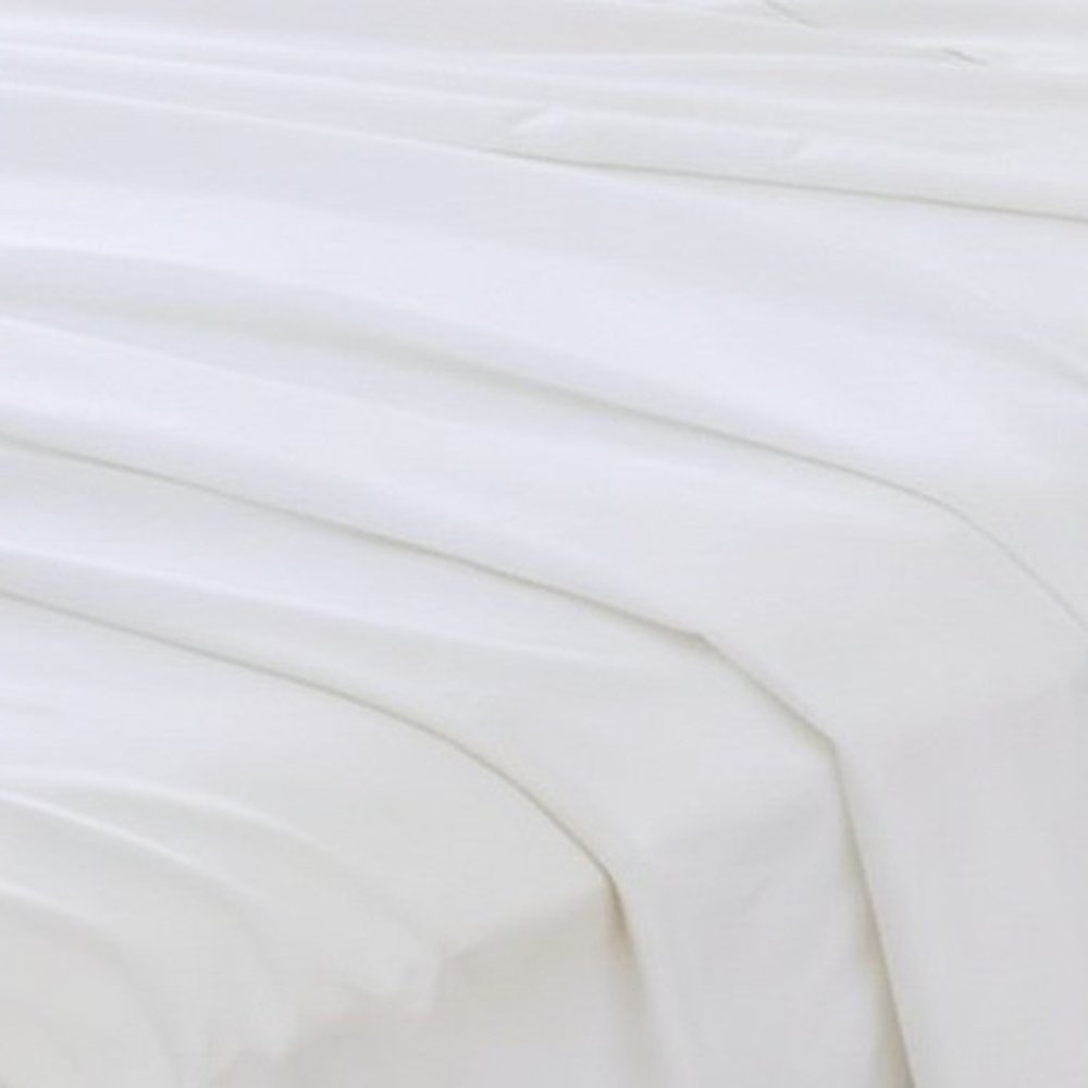 Four Piece White Cotton King Sheet Set HomeRoots