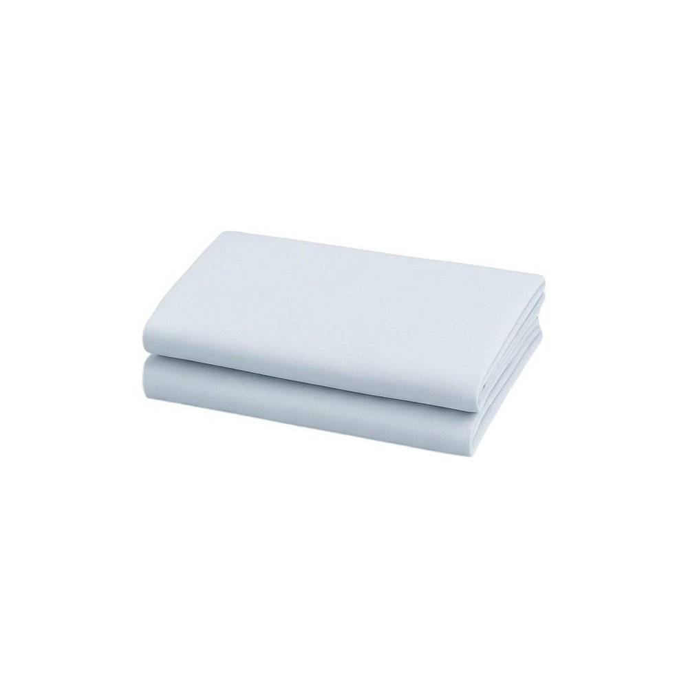 Set of Two Light Blue Cotton Queen Pillowcases HomeRoots