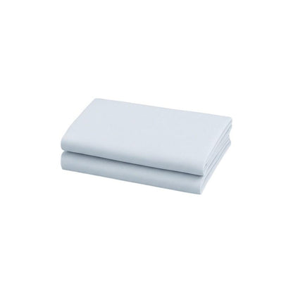 Set of Two Light Blue Cotton Queen Pillowcases HomeRoots