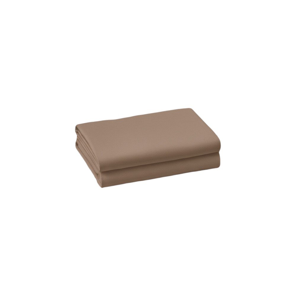 Set of Two Light Brown Cotton Queen Pillowcases HomeRoots